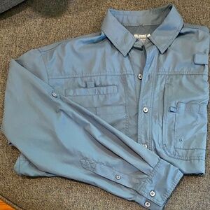 Reel Legends🐟Large Men’s Saltwater II Performance Fishing/ Boating Long Shirt